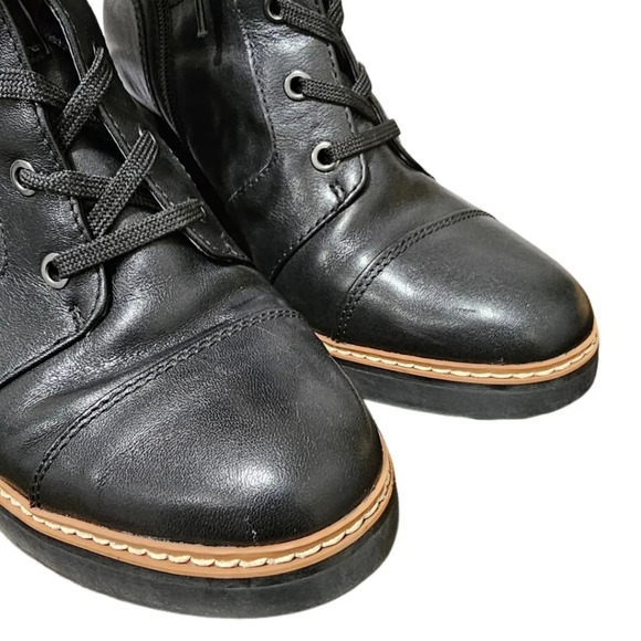 Naturalizer Camden Leather Combat Booties - Picture 2 of 9